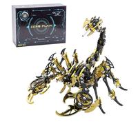 Fabroz Puzzle 3D en métal, 200 pièces, modèle de scorpion 3D, bricolage, mécanique punk en métal, modèle animal, cadeau de Noël créatif pour enfants et adultes (noir doré)