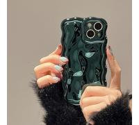 Fabspark Coque pour iPhone 11 - Motif Bulles météorites 3D - Cadre galvanisé, Paillettes, bouclés, ondulés, Brillants, en TPU Souple résistant aux Chocs pour iPhone 11 de 6,1" (Vert foncé)