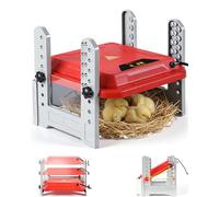 FabStyl Smart Chick Plaque de couveuse à température réglable avec écran LCD, chauffage de poussin 50 W avec panneaux à 3 côtés, accessoire de poulailler de 25,4 x 25,4 cm pour poulailler, canetons