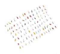 FABULETTA Figurines de voyageur assis 1:87 en plastique pour tracés de chemin de fer, bus, wagon, maison, diorama, 100/200 pièces (100 pièces)