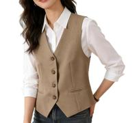 FABULETTA Gilet sans manches Softshell élégant et fin pour femme | Coupe ajustée, col montant tendance, près de la taille, élégant et flatteur de la silhouette