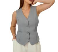 FABULETTA Gilet sans manches Softshell élégant et fin pour femme | Coupe ajustée, col montant tendance, près de la taille, élégant et flatteur de la silhouette