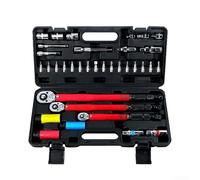 FABULETTA Jeu de 35 clés à douille avec 3 outils dynamométriques 1/4 3/8 1/2" 5-25N 10-110N 28-210N pour mécanicien automobile