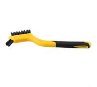 FABULETTA Lot de 1 mini brosse métallique en laiton, nylon et acier inoxydable pour meubles en métal et plastique, poignée de 180 mm (nylon)