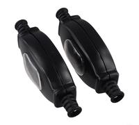 FABULETTA Lot de 2 interrupteurs de câble en ligne étanches IP65 pour salle de bain et extérieur, évalué à 3 A (8 mm)