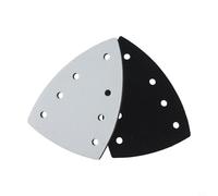 FABULETTA Lot de 2 patins de ponçage triangulaires à 7 trous et plaque de support pour ponceuse à paume 100 x 150 mm Matériau EVA