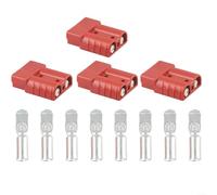 FABULETTA Lot de 4 connecteurs d'alimentation de batterie de chariot élévateur 50 A, résistance aux hautes températures, contacts plaqués argent, clé mécanique, design sans sexe, 600 V, robuste pour