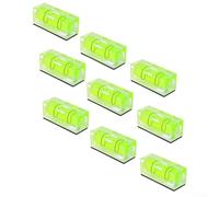 FABULETTA Lot de 9 mini niveaux à bulle en acrylique de haute précision 1,5 x 1,5 x 4 cm pour appareil photo, trépied, meubles, nivellement d'étagère