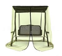 FABULETTA Moustiquaire d'extérieur pour balançoire, barrière anti-insectes en maille fine avec double fermeture éclair pour terrasse, jardin, tente, pavillon, protection facile à entrer (vert)