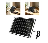 FABULETTA Panneau solaire monocristallin 2026 7 W pour caméras de surveillance, 5 V, USB de type C, chargeur photovoltaïque haute efficacité et résistant aux intempéries pour l'extérieur