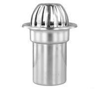 FABULETTA Protection de gouttière, gouttières d'extérieur en acier inoxydable, pour balcon, jardin, terrasse pour empêcher les feuilles et les débris de boucher les becs de descente (rond, 10,2 cm)