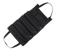 FABULETTA Sac à outils enroulable en toile 5 compartiments, pochette de rangement robuste en tissu Oxford 600D pour outils à main, solution de rangement compacte pour électriciens, mécaniciens