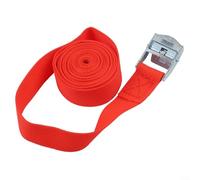 FABULETTA Sangle d'arrimage en nylon de 2 m avec boucle à came en alliage de zinc à dégagement rapide robuste 113,4 kg pour véhicule, remorque, moto (rouge)