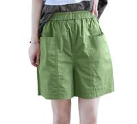 FABULETTA Short en polyester et élasthanne pour femme, élastique, léger | Coupe droite, coupe latérale, taille moyenne, idéale pour le quotidien et les looks décontractés