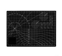 FABULETTA Tapis de découpe réversible 3 mm de profondeur avec grille de mesure pour modélisme, gravure, patchwork (A-4 noir)