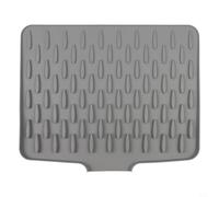 FABULETTA Tapis de séchage en silicone résistant à la chaleur avec dérivation de l'eau, design de drainage rapide, base antidérapante, tapis égouttoir stable pour la vaisselle, les fruits, facile à