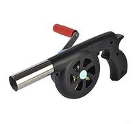 FABULETTA Ventilateur de barbecue portable avec manivelle et lame en métal pour barbecue au charbon de bois