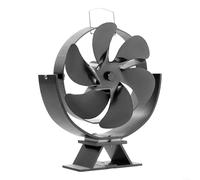 FABULETTA Ventilateur de cheminée silencieux et réglable, alimenté par la chaleur, contrôle multi-angle, lames métalliques à économie d'énergie, répartition efficace de la chaleur pour poêle à bois