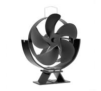 FABULETTA Ventilateur de cheminée silencieux et réglable, alimenté par la chaleur, contrôle multi-angle, lames métalliques à économie d'énergie, répartition efficace de la chaleur pour poêle à bois