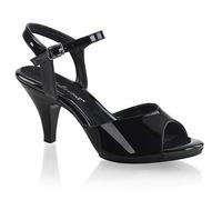 Fabulicious Femme BELLE-309 Sandales Bout Ouvert, Noir (Blk/Blk), 43 EU