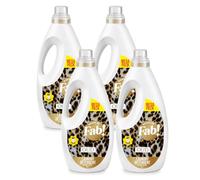 Fabulosa Détergent à lessive parfumé, liquide de lavage pour enlever les taches, assouplissant concentré pour vêtements, 264 lavages, 2L, lot de 4, Oud