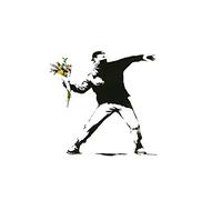 Fabulous Affiche Poster Banksy Rage The Flower Thrower Fleurs Street Art Graffiti