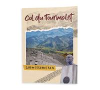 Fabulous Affiche Poster Col du Tourmalet Collage Vélo France Cyclisme Tour Course Pyrénées