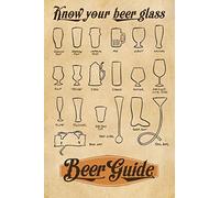 Fabulous Affiche Poster Guide de la Bière - Connaitre son Verre a Bière