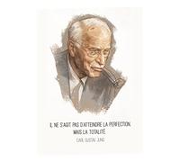 Fabulous Affiche Poster Il Ne S'agit Pas D'atteindre La Perfection Carl Gustav Jung Citation Pshychologie Psychanalyse Inspiration