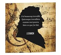Fabulous Affiche Poster J'ai Beaucoup Travaillé Bach Citation Musique Compositeur Motivation