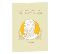 Fabulous Affiche Poster La Sagesse Commence Dans L'émerveillement Socrates Citation Philosophie