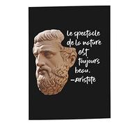 Fabulous Affiche Poster Le Spectacle de la Nature est Toujours Beau Aristote Citation Philosophie