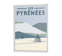 Fabulous Affiche Poster Les Pyrénées Vélo France Cyclisme Tour Montagnes
