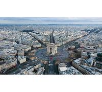 Fabulous Affiche Poster Paris Arc de Triomphe Ville Place de l'etoile Vue Aerienne