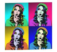 Fabulous Affiche Poster Pop Art Portrait Personnalisable Cadeau à personnaliser Quadriptyque Vintage Illustration