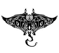 Fabulous Affiche Poster Raie Manta Maori Tatouage Nouvelle-Zelande Art