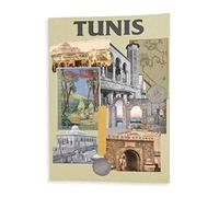 Fabulous Affiche Poster Tunis Collage Tunisie Voyage Vintage