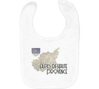 Fabulous Bavoir Coton Bio Alpes de Haute Provence carte ancienne Blanc G