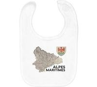 Fabulous Bavoir Coton Bio Alpes Maritimes carte ancienne Blanc G