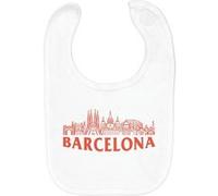 Fabulous Bavoir Coton Bio Barcelona Minimalist Barcelone Blanc G
