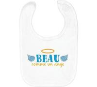 Fabulous Bavoir Coton Bio Beau Comme un Ange Blanc G