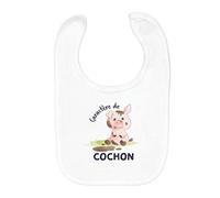 Fabulous Bavoir Coton Bio Caractère de Cochon Humour Expression