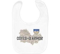 Fabulous Bavoir Coton Bio Cotes d'Armor carte ancienne Blanc G