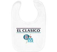 Fabulous Bavoir Coton Bio El Clasico Paris Marseille Blanc G