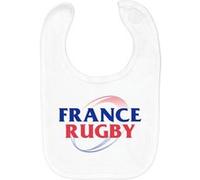 Fabulous Bavoir Coton Bio France Rugby Blanc G
