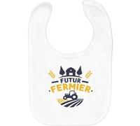 Fabulous Bavoir Coton Bio Futur Fermier Blanc G