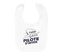 Fabulous Bavoir Coton Bio Futur Pilote d'Avion Métier de Rêve Ciel