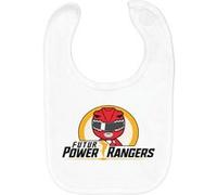 Fabulous Bavoir Coton Bio Futur Power Rangers Blanc G