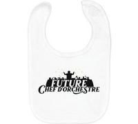 Fabulous Bavoir Coton Bio Future Chef d'Orchestre Blanc G