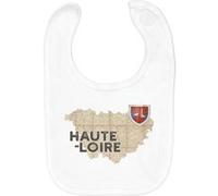 Fabulous Bavoir Coton Bio Haute Loire carte ancienne Blanc G